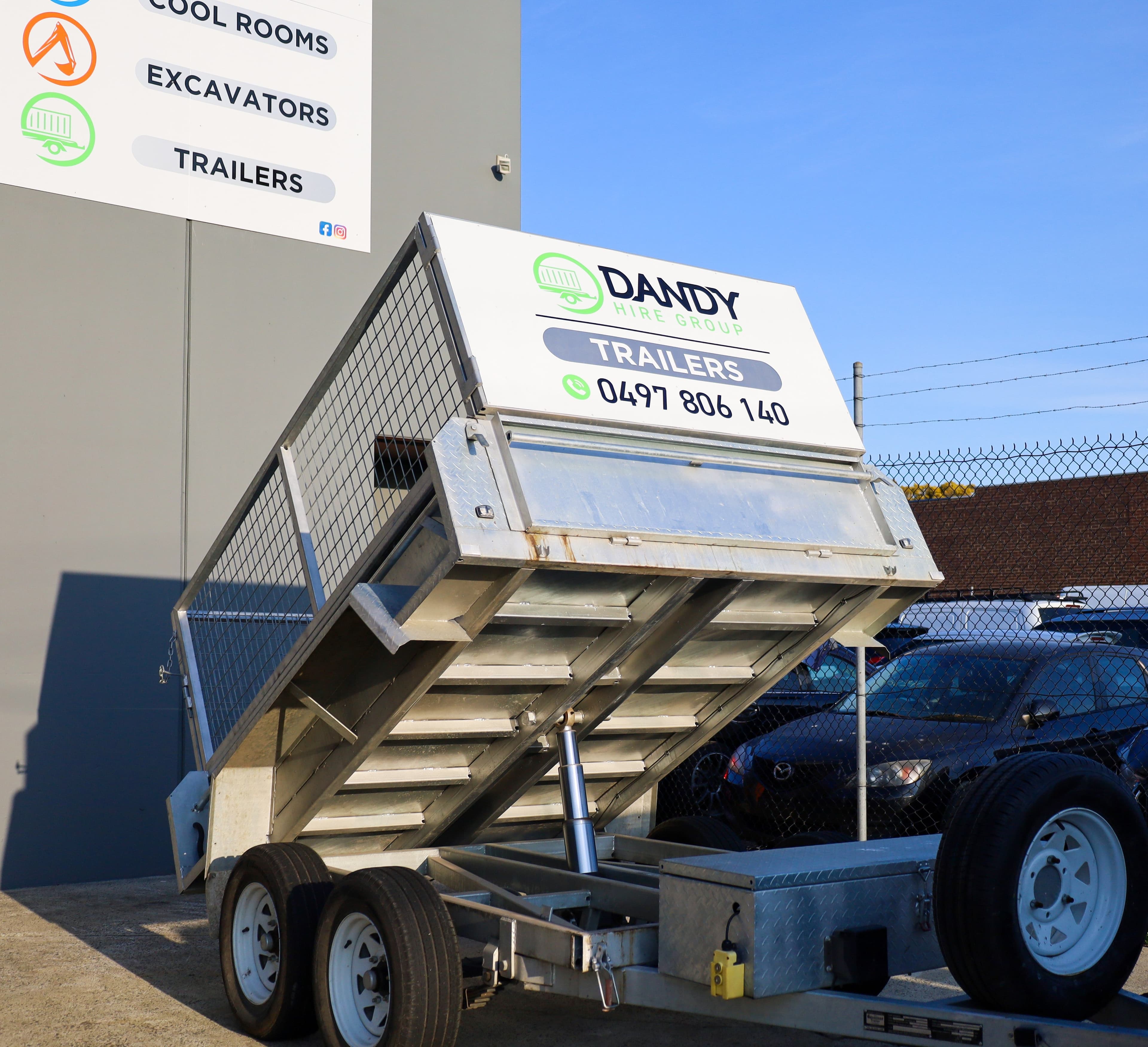 Tipper Trailer Hire equipment in Dandenong